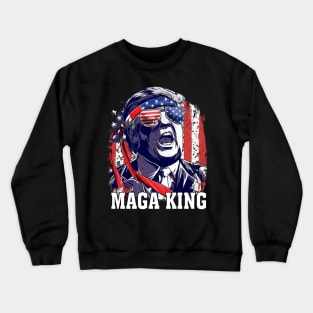 Anti Joe Biden Ultra Maga The Return Of The Great Maga King Crewneck Sweatshirt